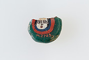 Inlay/bead blank with face, Glass