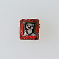 Inlay / bead blank with face, Glass