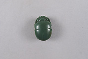 Scarab with the name and title of a priest of Amun, Green jasper