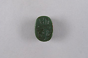 Scarab with the name and title of a priest of Amun, Green jasper