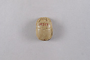 Scarab with Hieroglyphs, Faience