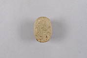 Scarab with Hieroglyphs, Faience