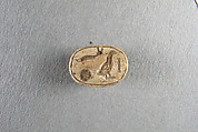 Scarab inscribed with the name of Khufu, Glazed steatite