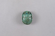 Scarab Inscribed with Blessing Related to Amun (Amun-Re), Glazed steatite
