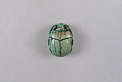 Scarab with blessing related to Amun-Re, Glazed steatite