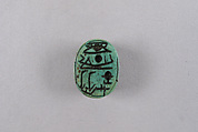 Scarab with blessing related to Amun-Re, Glazed steatite
