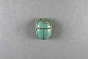 Scarab with blessing, Glazed steatite