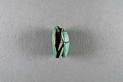 Scarab with blessing, Glazed steatite