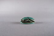 Scarab with blessing, Glazed steatite