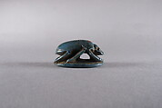 Scarab with blessing, Egyptian Blue