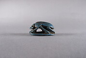 Scarab with blessing, Egyptian Blue