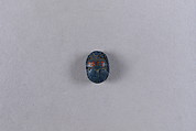 Scarab with blessing related to Amun(-Re), Blue faience or glass