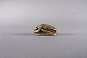Scarab with Hieroglyphs, Glazed steatite
