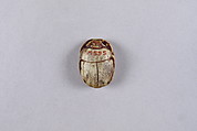 Scarab with Bird and Hieroglyphs, Glazed steatite