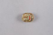 Scarab with Hunting Scene (Lion and Oryx), Steatite
