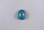 Scarab with a Representation of Heh, Faience