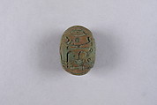 Scarab Inscribed with Blessing Related to Amun (Amun-Re), Faience