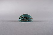 Scarab with Hieroglyphs, Faience