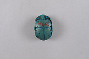 Scarab Inscribed with a Blessing Related to Amun (Amun-Re), Faience