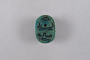 Scarab Inscribed with a Blessing Related to Amun (Amun-Re), Faience