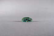 Scarab Inscribed with Blessing Related to Re or Re-Harakhty, Faience