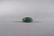 Scarab Inscribed with Blessing Related to Re or Re-Harakhty, Faience