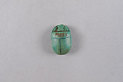Scarab Inscribed with Blessing Related to Re or Re-Harakhty, Faience