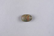 Scarab with hieroglyphs, Glazed limestone