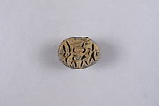 Scarab with hunting scene, Steatite