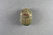 Scarab, Faience, green glaze