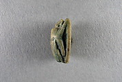 Scarab, Faience, green glaze