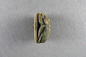 Scarab, Faience, green glaze