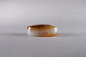 Oval Plaque with Blessing Related to Bastet, Agate