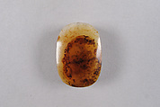 Oval Plaque with Blessing Related to Bastet, Agate