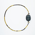 Heart Scarab Inscribed for Djehutymose, Gold, jasper