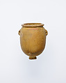 Footed jar with lug handles, Sandstone