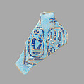Fragment of a Toilet Dish with Cartouches of Amenhotep III, Faience