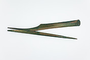 Tweezer-Razor Implement, Bronze or copper alloy
