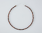 String of beads, Carnelian, glass
