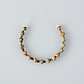 String of beads, Carnelian, glass