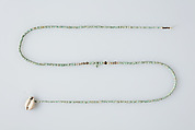 String of beads with shell pendant, Faience, shell