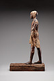Statuette of a Young Man, Wood (probably ebony), gesso, linen, glass inlay