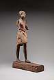 Statuette of a Young Man, Wood (probably ebony), gesso, linen, glass inlay