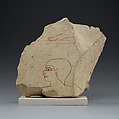 Preliminary drawing of a head and foot, Limestone, ink