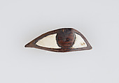 Eye inlay from coffin, Ebony, ivory adhesive on back