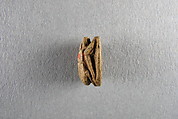 Scarab Inscribed for Khafre, Steatite, traces of green glaze