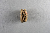 Scarab Inscribed for Khafre, Steatite, traces of green glaze