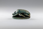 Scarab Commemorating Two Obelisks of Thutmose III, Glazed steatite