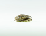 Scarab with Antelope and Uraei, Glazed steatite