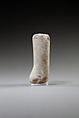 Lower part of a shabti, Limestone, paint